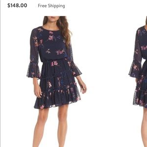 Eliza J Dresses - Floral blue & pink dress Eliza J Dresses - Floral blue & pink dress